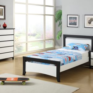 Perry Timeless Black and White Bed Frame