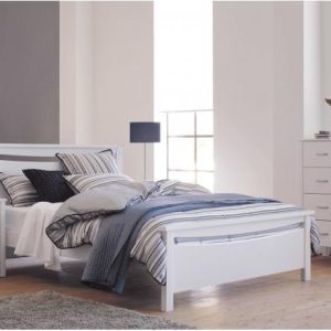 Hailey 4PCS White Solid Wooden Bedroom Suite