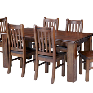 Adam Strong Pine Dining Table and chairs, Dining Suite by SRIPRASAR LIVING 1.5m/1.8m/2.1m/2.4m-NZ Pine
