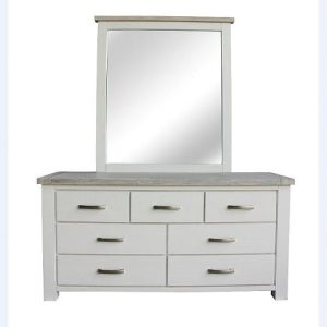 Timeless Elegance Camille Acacia Dressing Table and Mirror